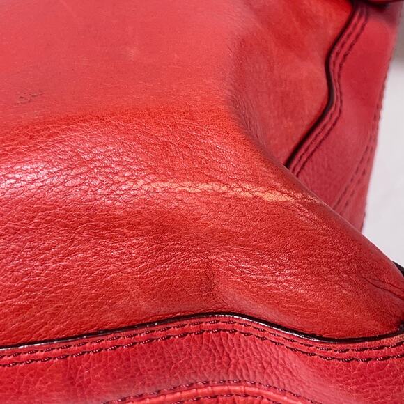 Fossil Marlow Crossbody Flamingo Color Scarlet Turnlock Purse Handbag Used - Picture 7 of 16